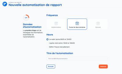 NOUVELLE AUTOMATISATION DE RAPPORT