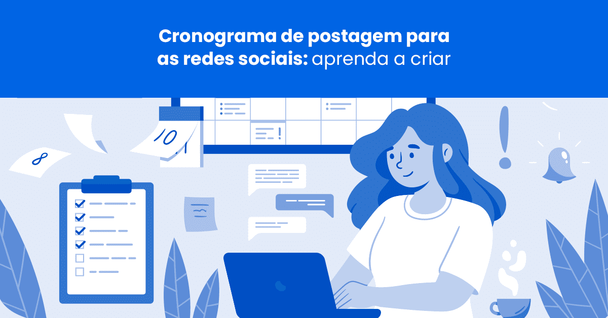 Cronograma de postagem para as redes sociais
