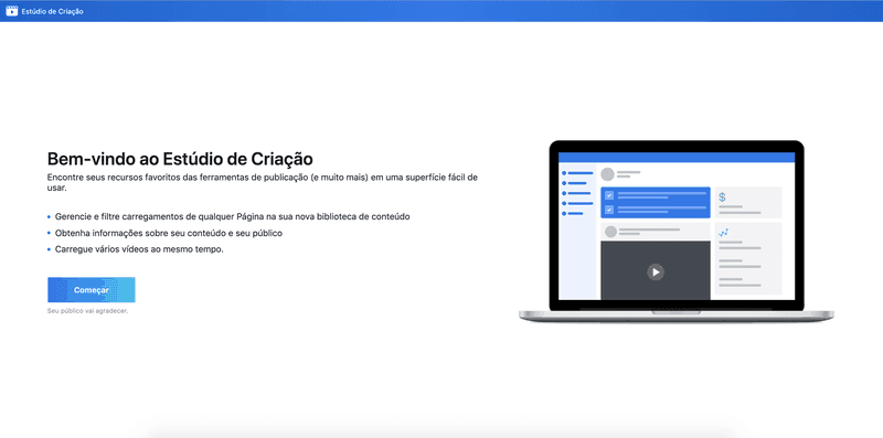 Estúdio de Criação do Facebook e Instagram