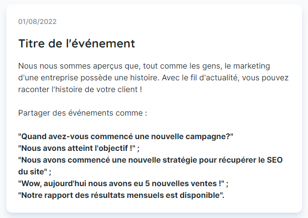 Titre de l'événement