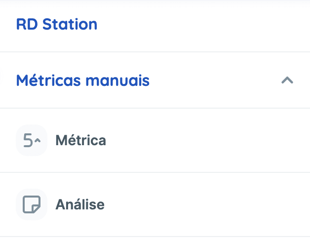 Métricas manuais no Reportei