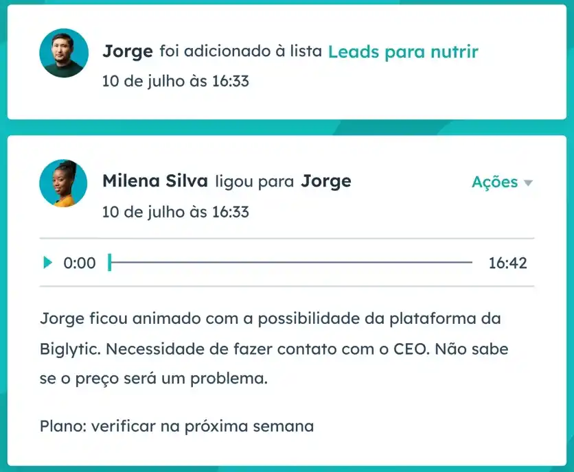 Tela da RD mostrando o uso de IA nas vendas para nutrição de leads